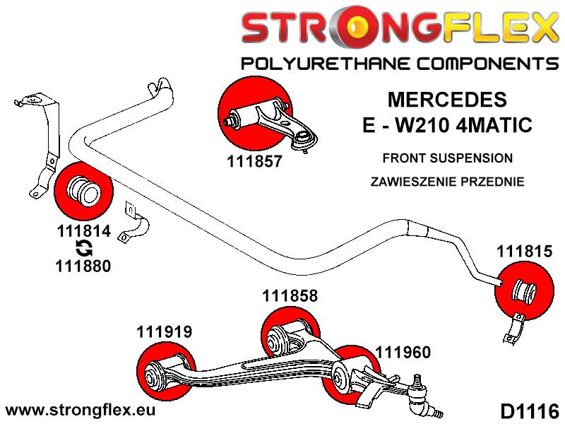 Front lower arm - front / rear bush SPORT - Image 2