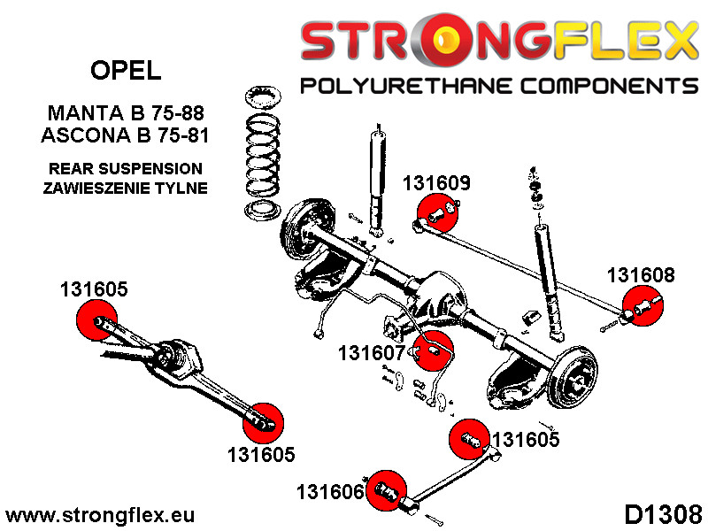 Rear centre prop mount and rear tie bar to axle bushes SPORT - Image 2