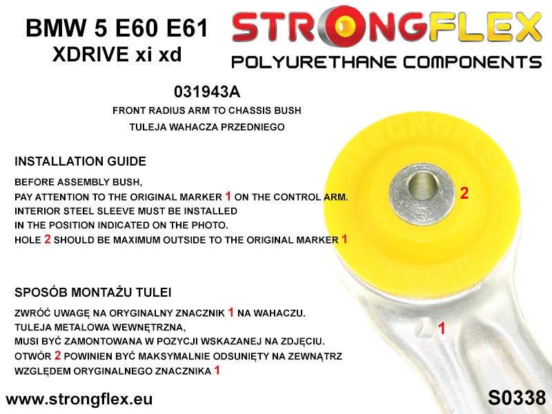 Front suspension bush kit - Image 2