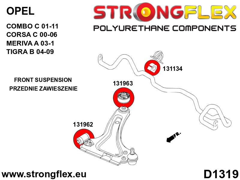 Front suspension and ream beam bush kit SPORT - Image 2