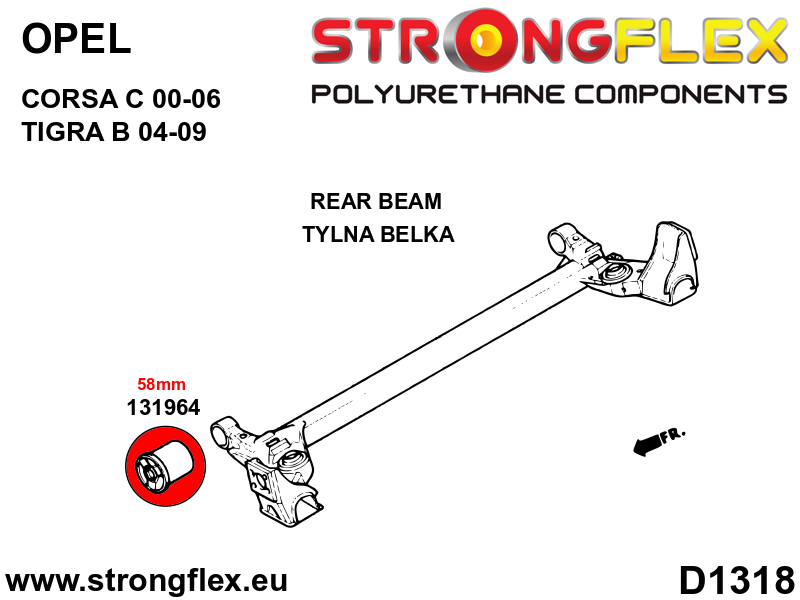 Front suspension and ream beam bush kit SPORT - Image 3