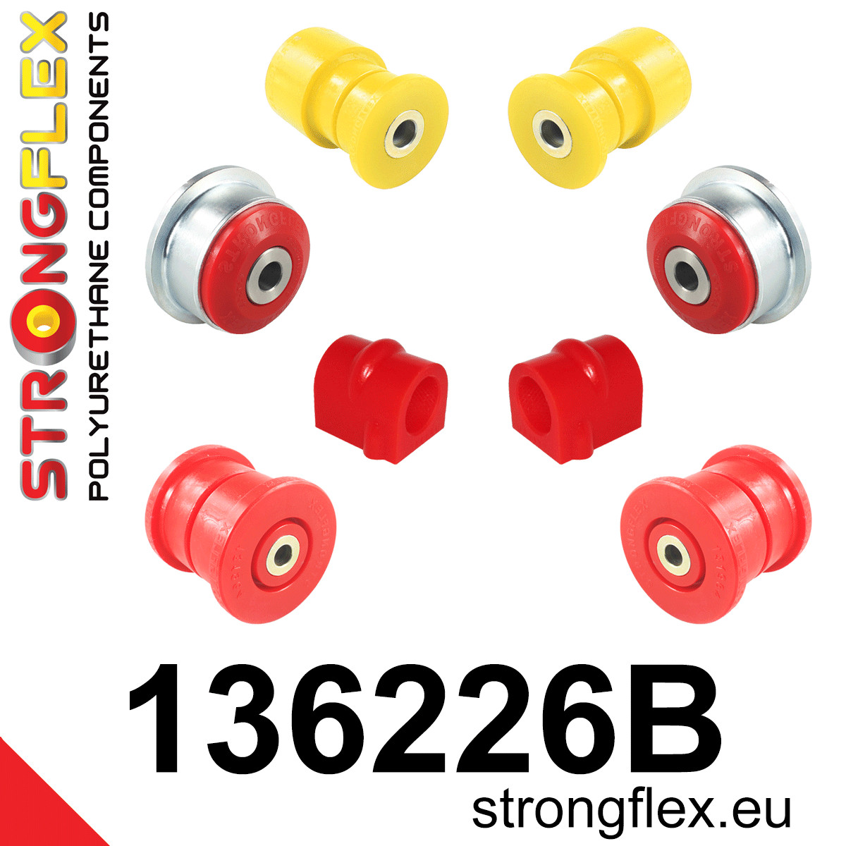 Front suspension and ream beam bush kit SPORT