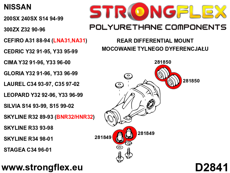 Full suspension bush kit R33 R34 RWD - Image 5