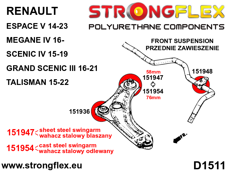 Front anti roll bar bush SPORT - Image 2