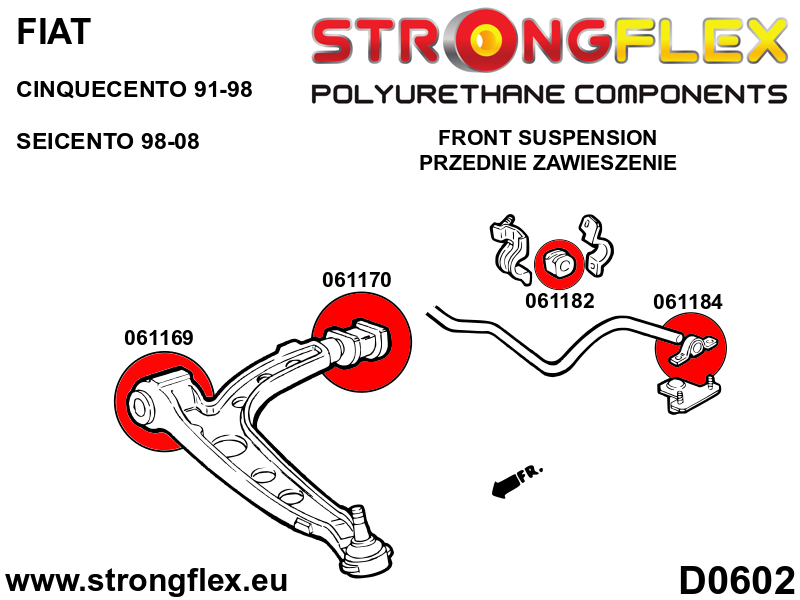 Front suspension bush kit SPORT - Image 2