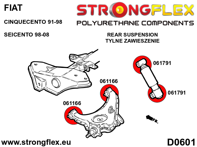 Rear trailing arm bushes kit SPORT - Image 2