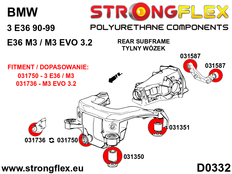 Rear diff mount - front bush SPORT - Image 3