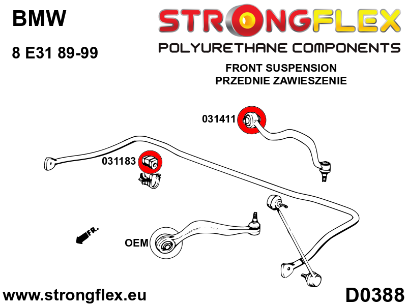 Front anti roll bar bush SPORT - Image 2