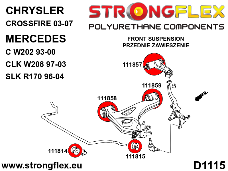 Front suspension bush kit SPORT - Image 2