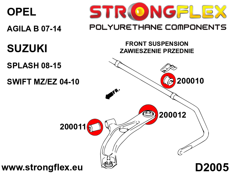 Front anti roll bar bush SPORT - Image 2