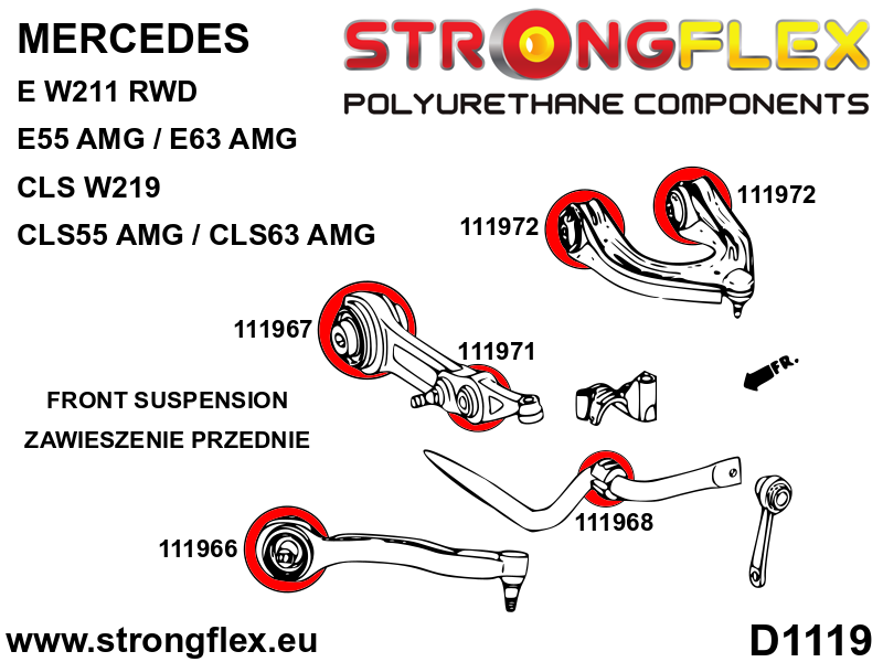 Front suspension bush kit SPORT - Image 2
