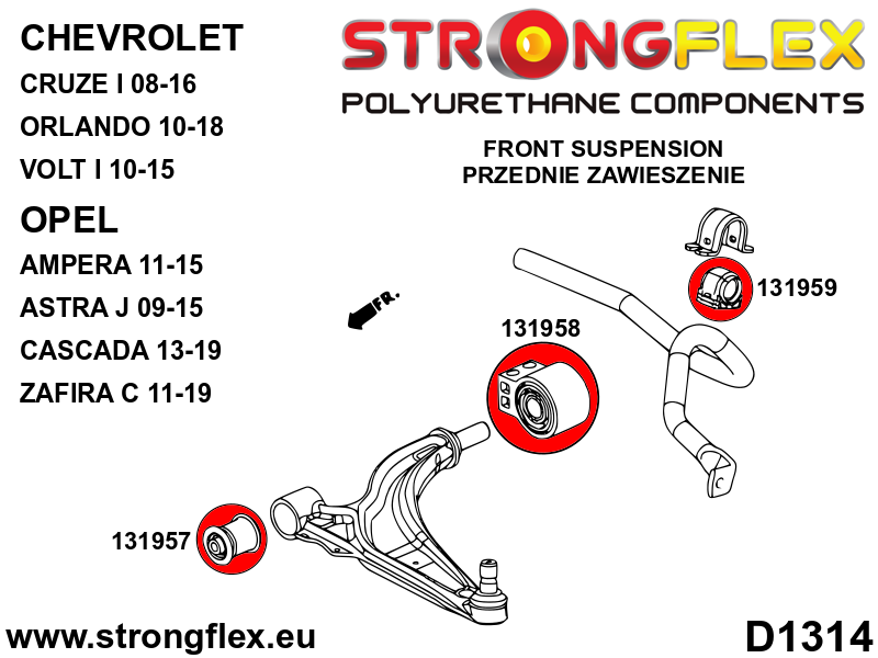 Front control arm – front bush SPORT - Image 2