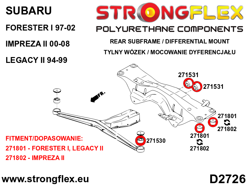 Rear crossmember bush SPORT - Image 3