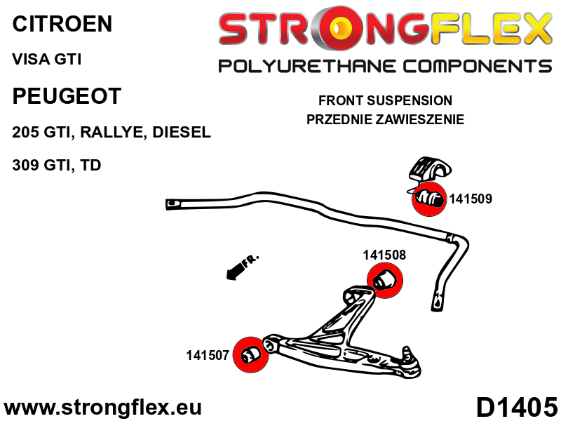 Front suspension bush kit - Image 2