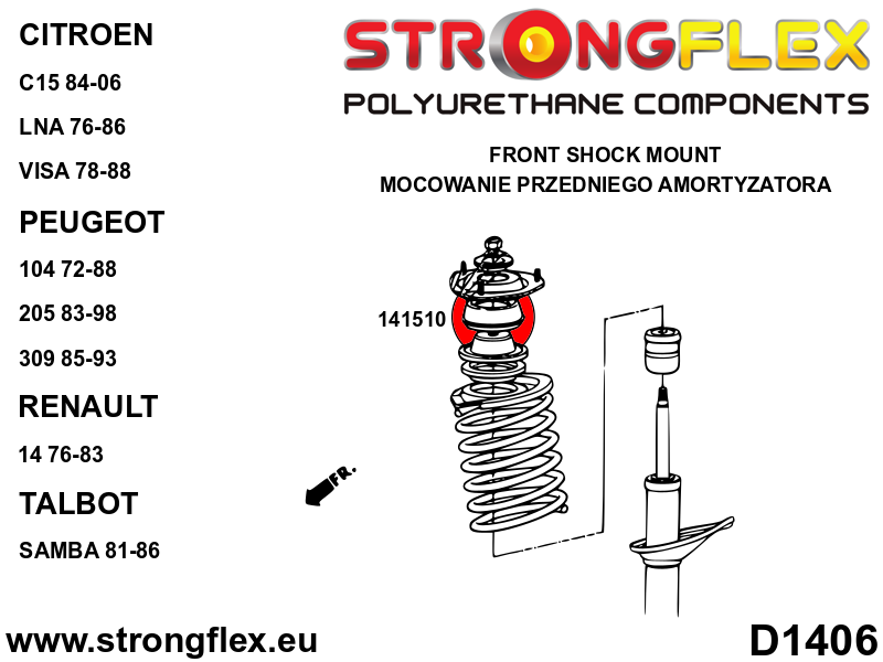 Front suspension bush kit - Image 3