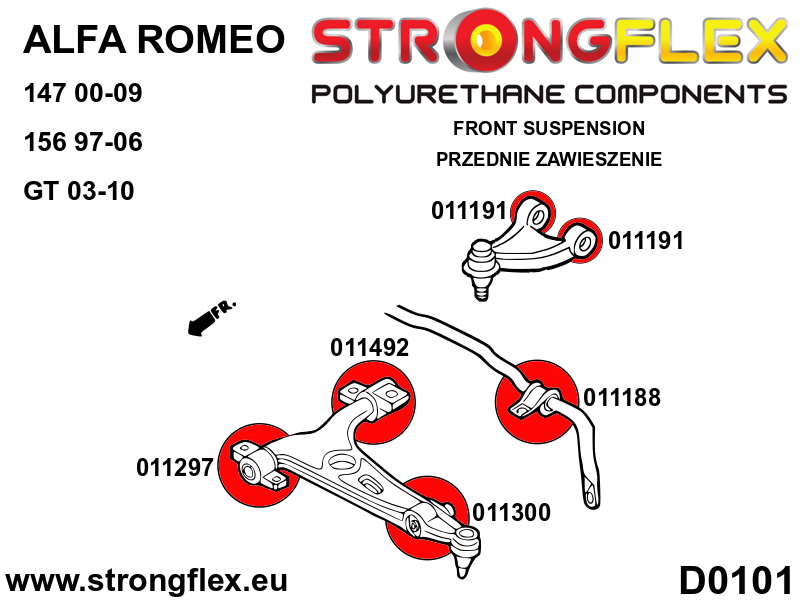 Front suspension bush kit SPORT - Image 3
