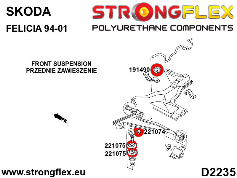 Front anti roll bar eye bolt bush - Image 3