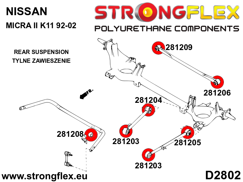 Rear upper arm - rear bush SPORT - Image 2