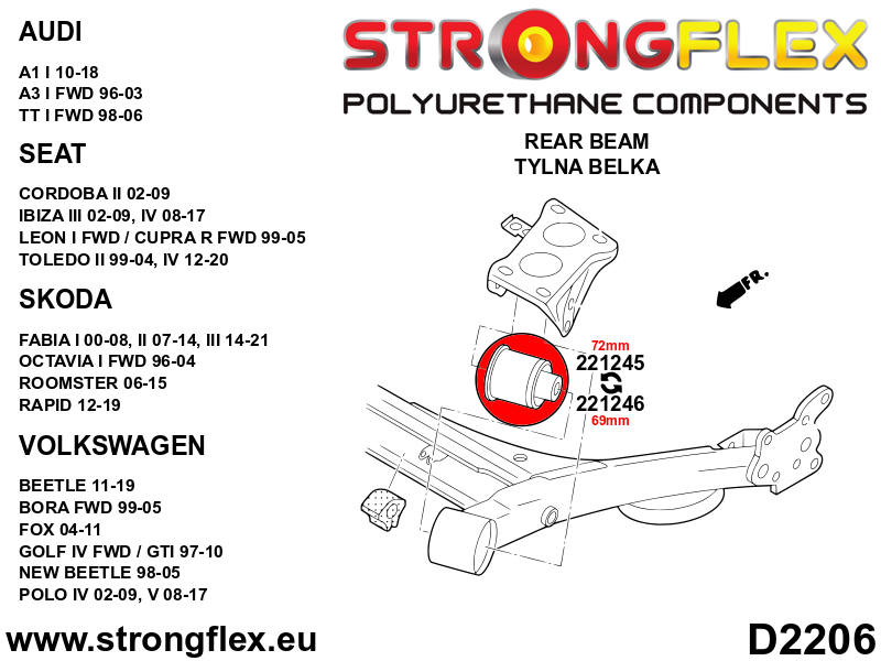 Front suspension and ream beam bush kit - Image 2