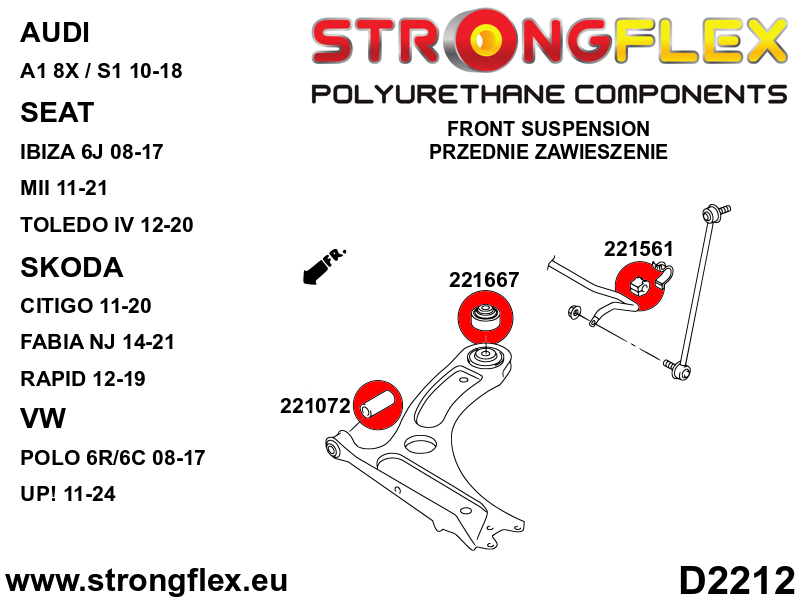 Front suspension and ream beam bush kit - Image 3