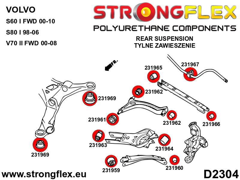 Rear trailing arm rear bush SPORT - Image 2