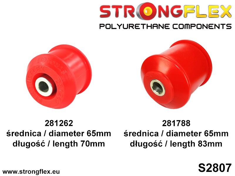 Front suspension bush kit SPORT - Image 4