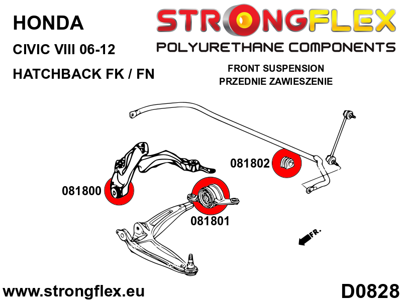 Front suspension bush kit SPORT - Image 4