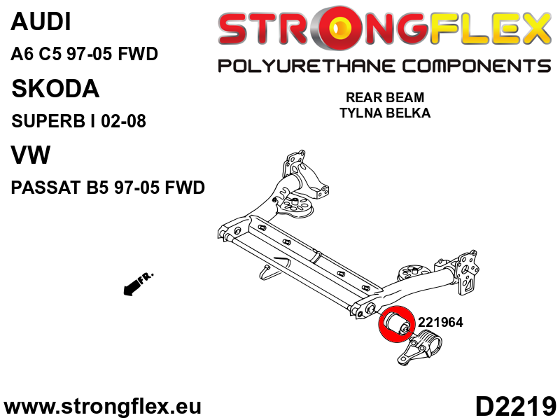 Front suspension and ream beam bush kit SPORT - Image 3