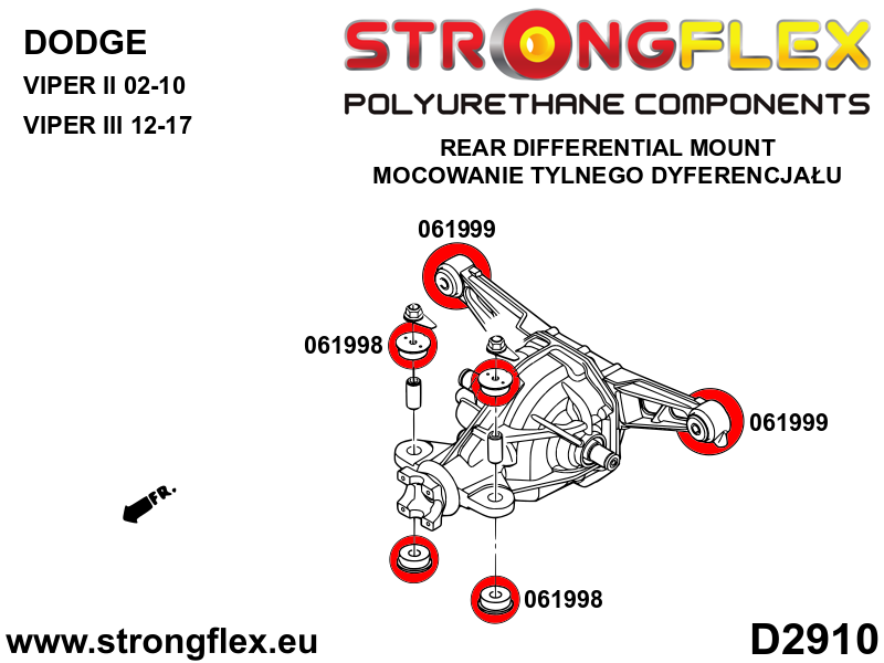 Rear diff mount - front bush SPORT - Image 2