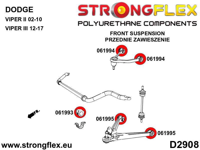 Front suspension bush kit - Image 2