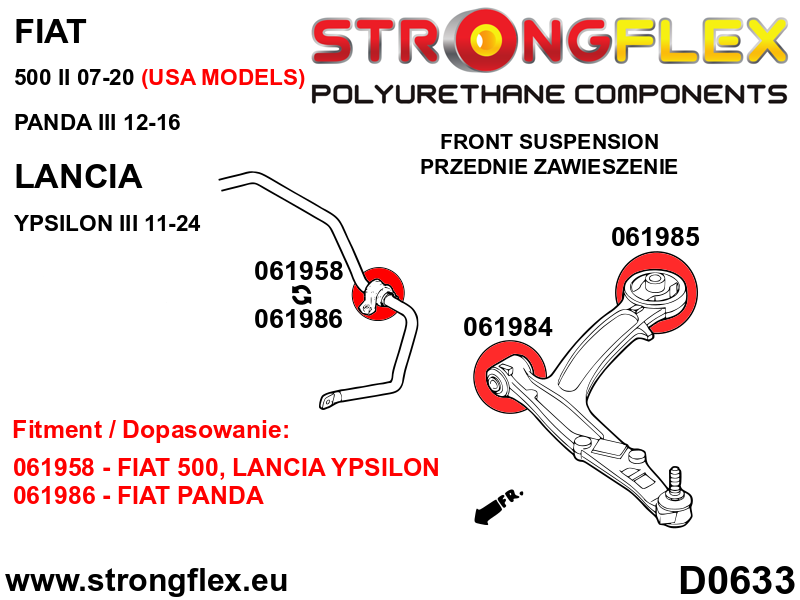 Front suspension bush kit SPORT - Image 3