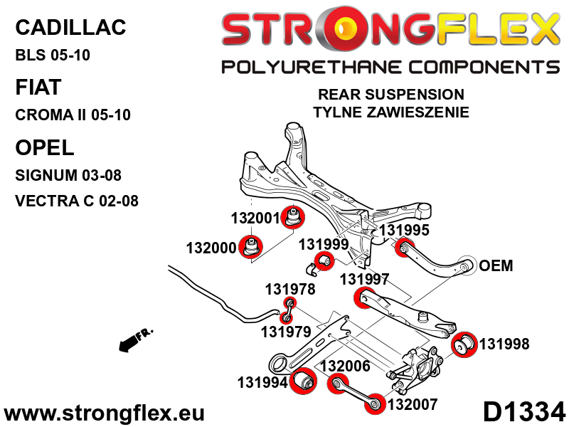 Rear subframe bush kit SPORT - Image 3