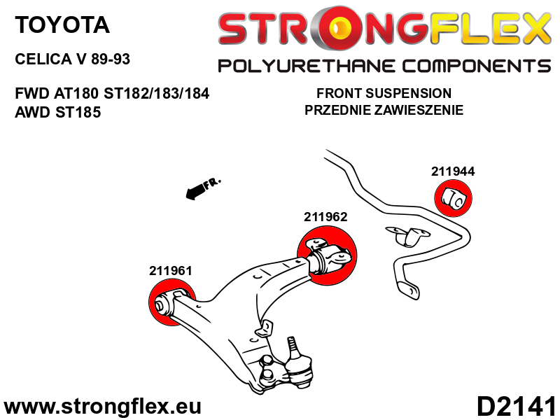 Front suspension bush kit SPORT - Image 2