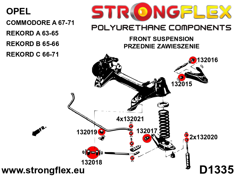 Front shock absorber mounting bush SPORT - Image 2