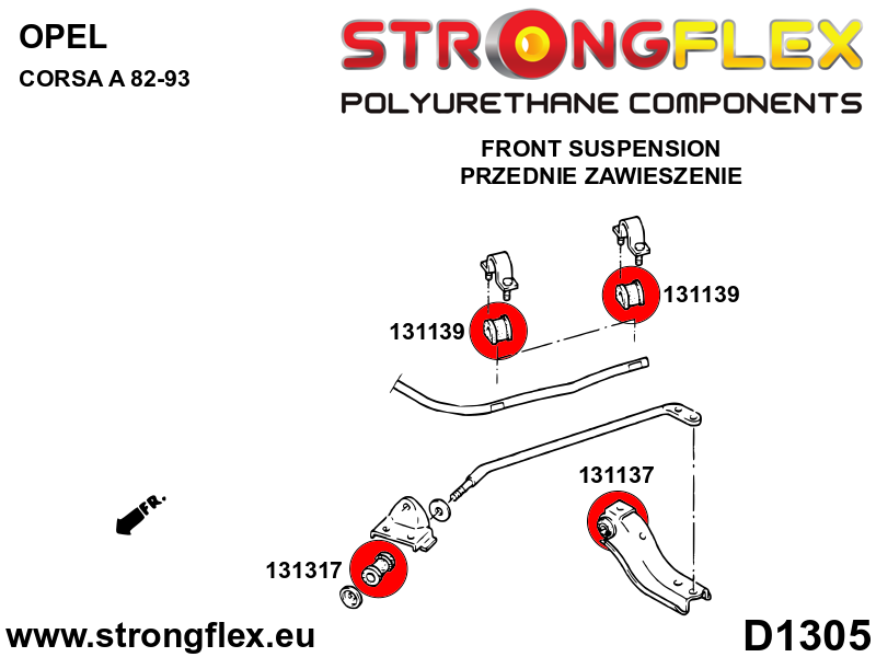 Front anti roll bar bush SPORT - Image 2