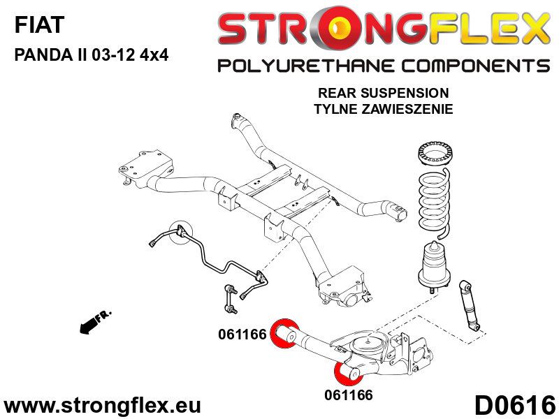 Rear trailing arm bushes kit SPORT - Image 3