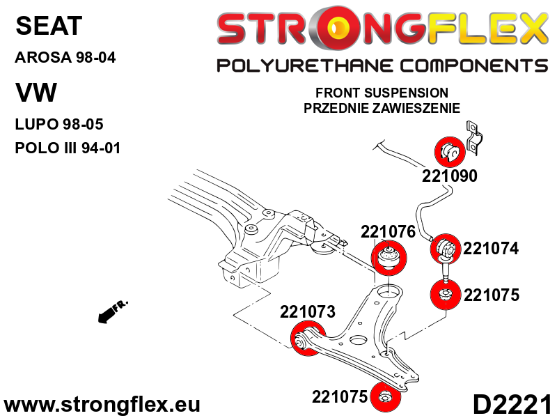 Front anti roll bar eye bolt bush - Image 4