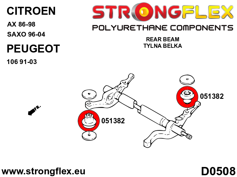 Front suspension and ream beam bush kit SPORT - Image 3