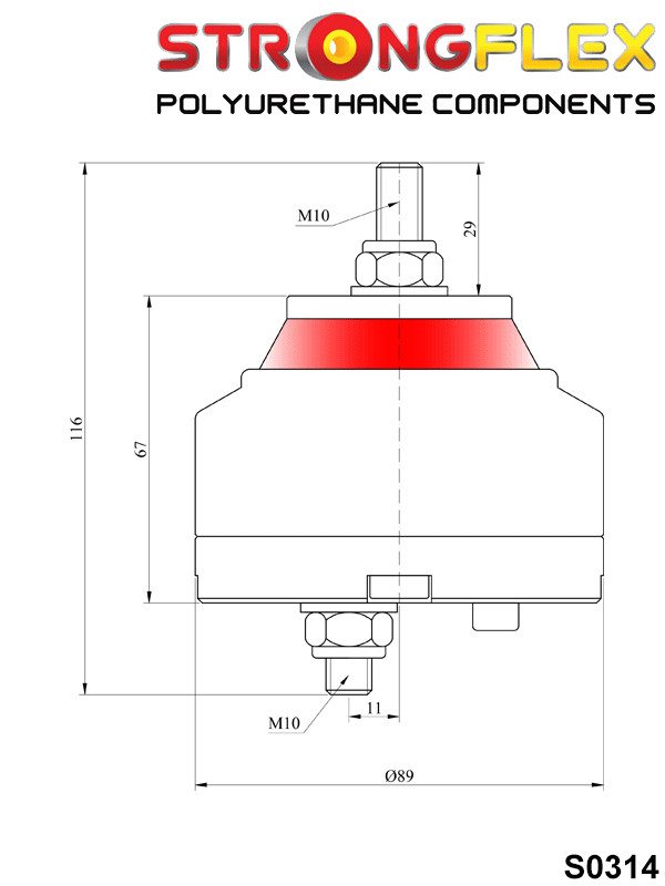 Mootor kinnitus BMW E36 E46 E90 Z3 Z4 M3 Z3M Z4M - Pilt 2