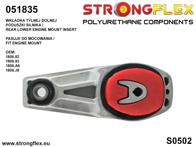 Tagumine alumine mootor kinnitus sisend SPORT - Pilt 3