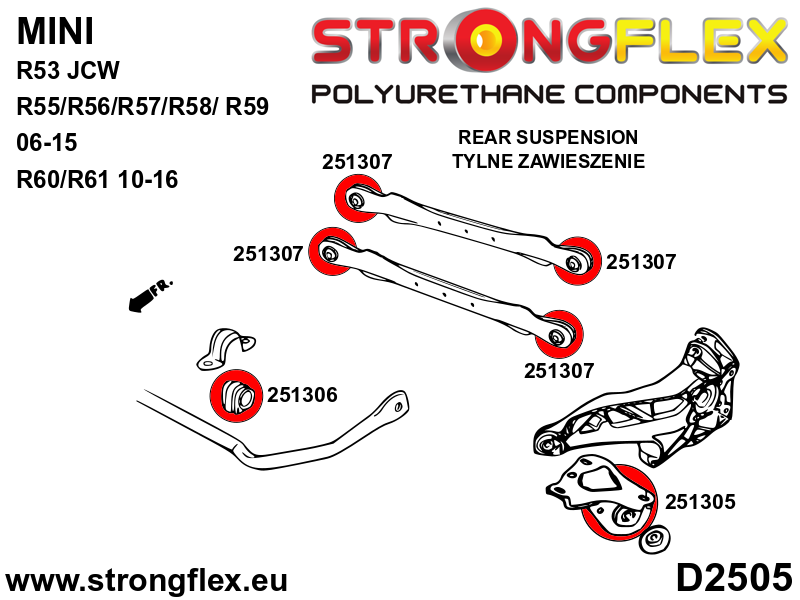 Tagavedrustuse pukside komplekt R53 JCW SPORT - Pilt 2